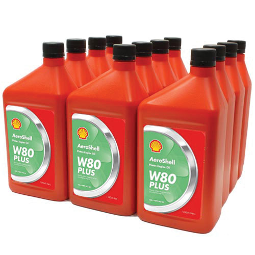 Aeroshell Oil W80 PLUS x 12 (1 US Quart)