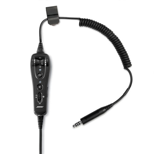 Bose A20 Headset Cable with U174 Plug, Non-Bluetooth, Coiled Cable, Low Impedance (327070-X130)