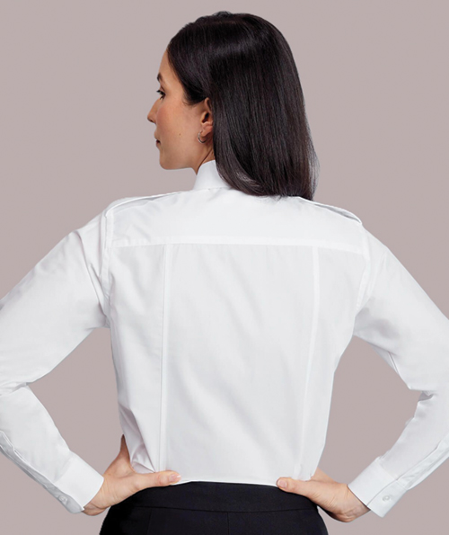 Image 1 of Ladies White Uniform Heritage Pilot Blouses - Long Sleeve