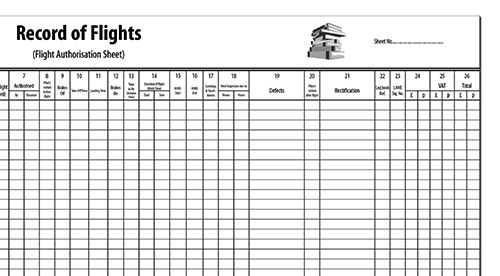 Record of Flights Operation Pad with HOBS columnImage Id:122582