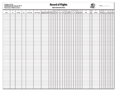 Record of Flights Operation Pad with HOBS columnImage Id:122584