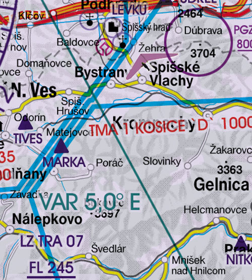 2022 Slovakia VFR Chart 1:500 000 - RogersdataImage Id:126749