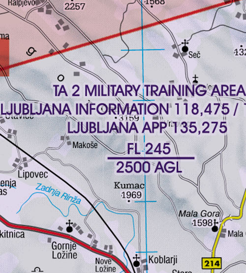Image 2 of 2025 Slovenia VFR Chart 1:200 000 - Rogersdata (10 DAYS)
