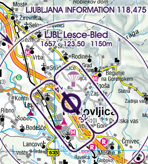 Image 3 of 2025 Slovenia VFR Chart 1:200 000 - Rogersdata (10 DAYS)