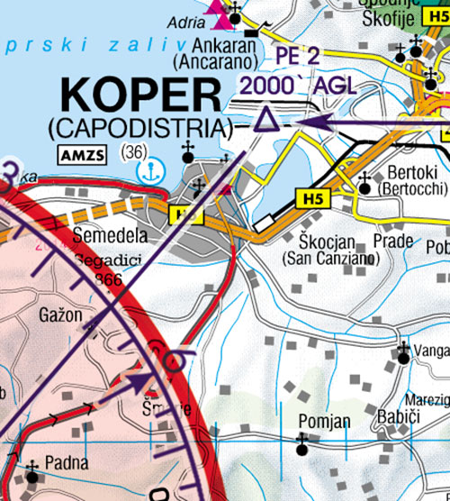 Image 5 of 2025 Slovenia VFR Chart 1:200 000 - Rogersdata (10 DAYS)