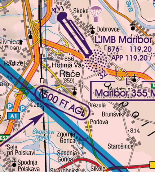 Image 6 of 2025 Slovenia VFR Chart 1:200 000 - Rogersdata (10 DAYS)