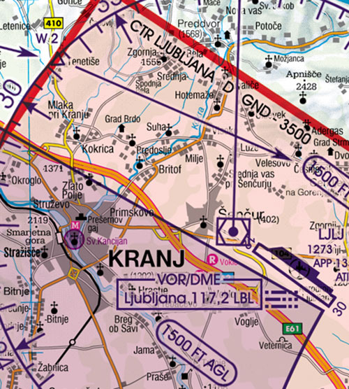 Image 7 of 2025 Slovenia VFR Chart 1:200 000 - Rogersdata (10 DAYS)
