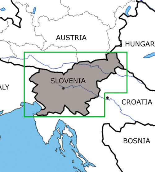 Image 1 of 2025 Slovenia VFR Chart 1:200 000 - Rogersdata (10 DAYS)