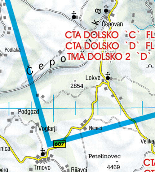 Image 9 of 2025 Slovenia VFR Chart 1:200 000 - Rogersdata (10 DAYS)