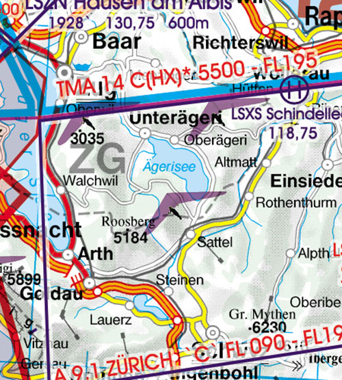 2023 Switzerland VFR Chart 1:500 000 - RogersdataImage Id:126781