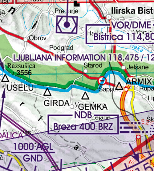 2024 Croatia + Bosnia Herzegovina VFR Chart 1:500 000 - RogersdataImage Id:126799