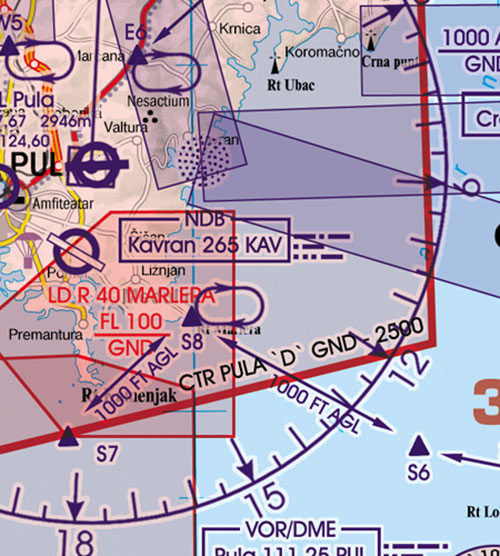 2024 Croatia + Bosnia Herzegovina VFR Chart 1:500 000 - RogersdataImage Id:126805