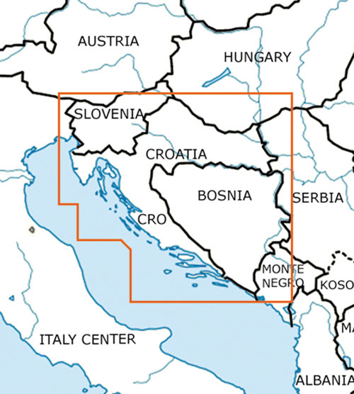 2021 Croatia + Bosnia Herzegovina VFR Chart 1:500 000 - RogersdataImage Id:126807