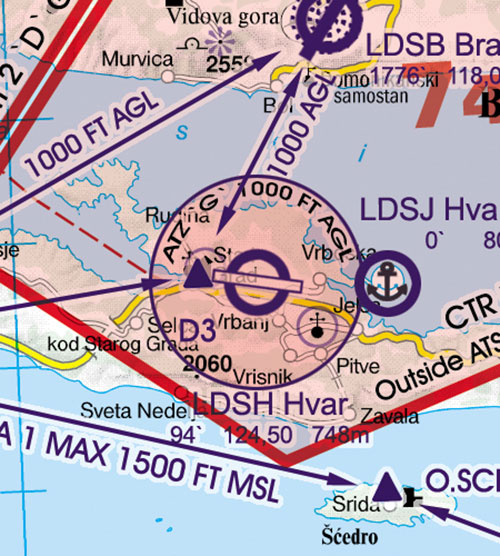 2024 Croatia + Bosnia Herzegovina VFR Chart 1:500 000 - RogersdataImage Id:126808