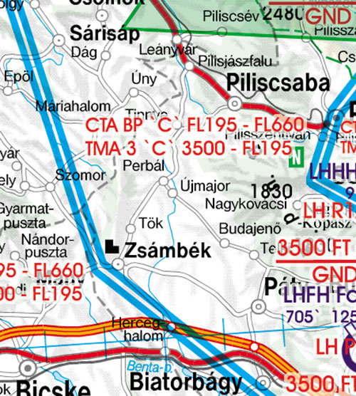 2024 Hungary VFR Chart 1:500 000 - RogersdataImage Id:126829