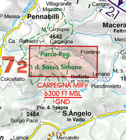 2024 Italy Centre VFR Chart 1:500 000 - RogersdataImage Id:126840