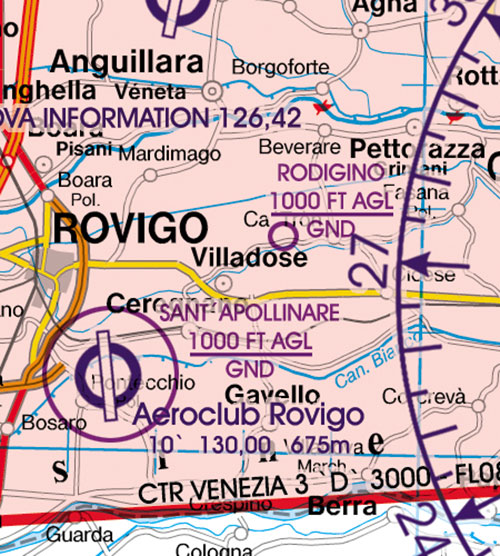 Image 6 of 2025 Italy Centre VFR Chart 1:500 000 - Rogersdata