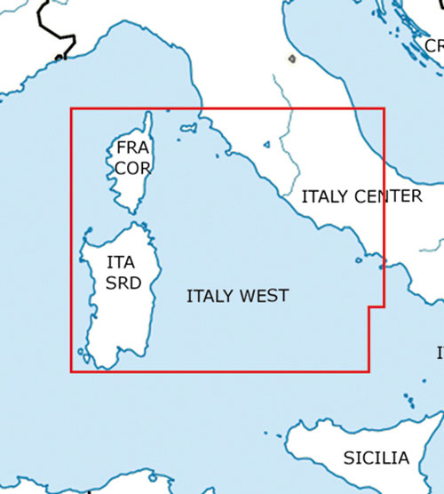 Image 0 of 2025 Italy West VFR Chart 1:500 000 - Rogersdata