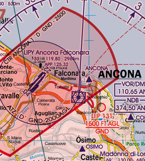 Image 4 of 2025 Italy Centre VFR Chart 1:500 000 - Rogersdata