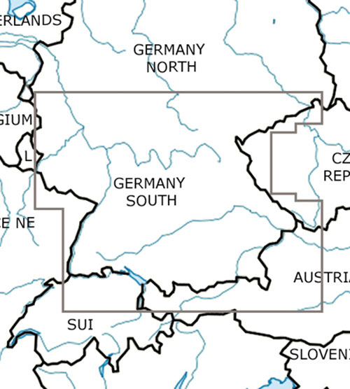 2023 Germany South VFR Chart 1:500 000 - RogersdataImage Id:126868