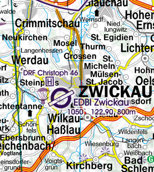 Image 4 of 2025 Germany South VFR Chart 1:500 000 - Rogersdata