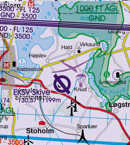 Image 3 of 2025 Denmark VFR Chart 1:500 000 - Rogersdata