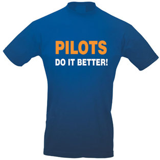 Image ofSlogan T-Shirt - PILOTS DO IT BETTER! (BLUE)