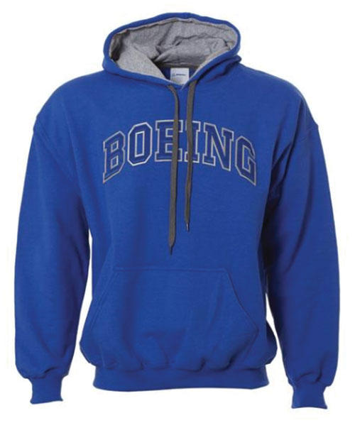 Double Applique Boeing Hoodie – BLUE