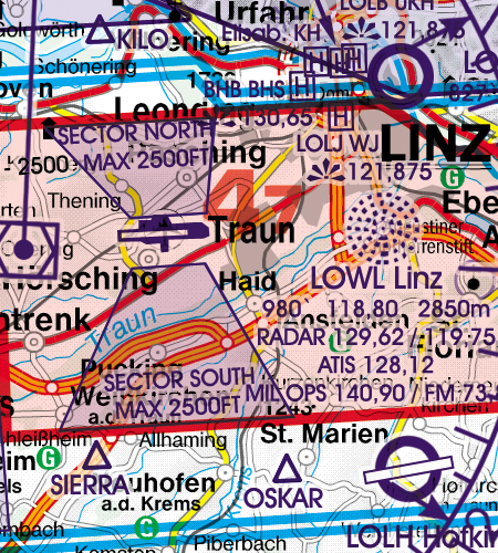 2024 Austria VFR Chart 1:500 000 - RogersdataImage Id:127287