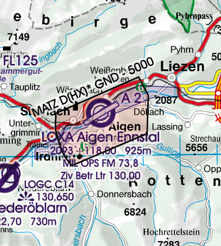 2024 Austria VFR Chart 1:500 000 - RogersdataImage Id:127295