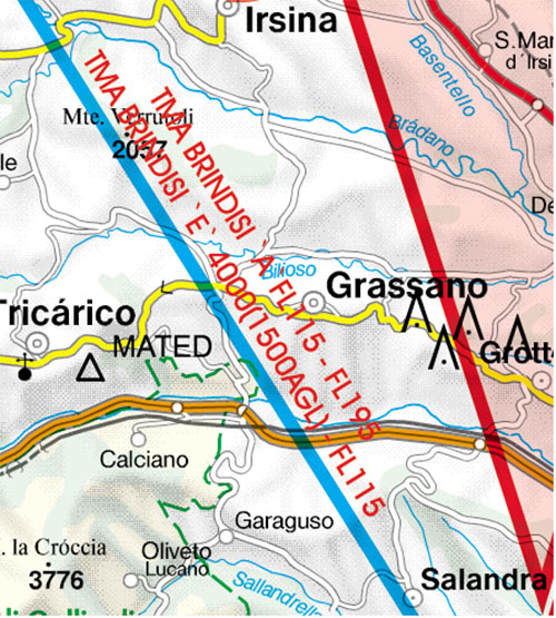 Image 3 of 2025 Italy South VFR Chart 1:500 000 - Rogersdata