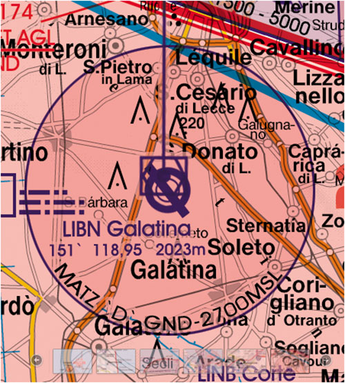 Image 4 of 2025 Italy South VFR Chart 1:500 000 - Rogersdata
