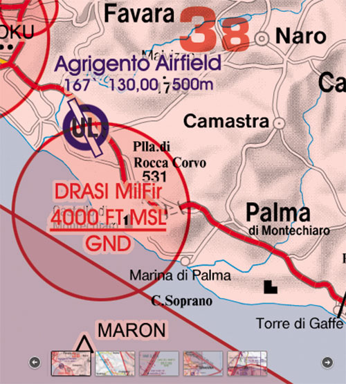 Italy South VFR Chart 1:500 000 - RogersdataImage Id:127320