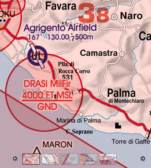 Image 5 of 2025 Italy South VFR Chart 1:500 000 - Rogersdata
