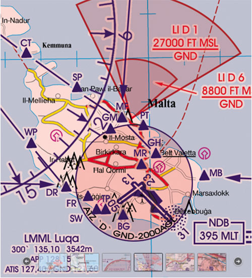 Image 6 of 2025 Italy South VFR Chart 1:500 000 - Rogersdata