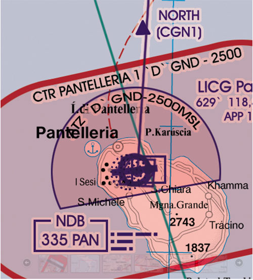 Image 13 of 2025 Italy South VFR Chart 1:500 000 - Rogersdata