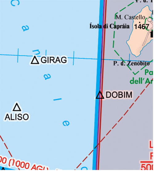 Italy West VFR Chart 1:500 000 - RogersdataImage Id:127334