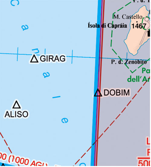 Image 10 of 2025 Italy West VFR Chart 1:500 000 - Rogersdata
