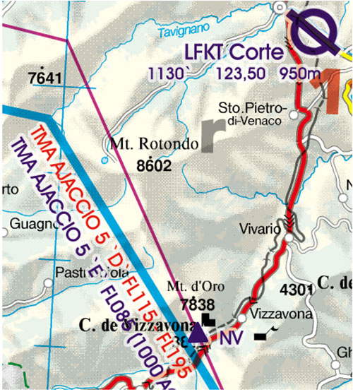 Image 3 of 2025 Italy West VFR Chart 1:500 000 - Rogersdata