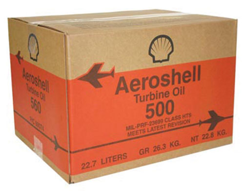 Image 0 of Aeroshell Turbine Oil 500 – Case 24 x 1 USQ (MIL-PRF-23699F)