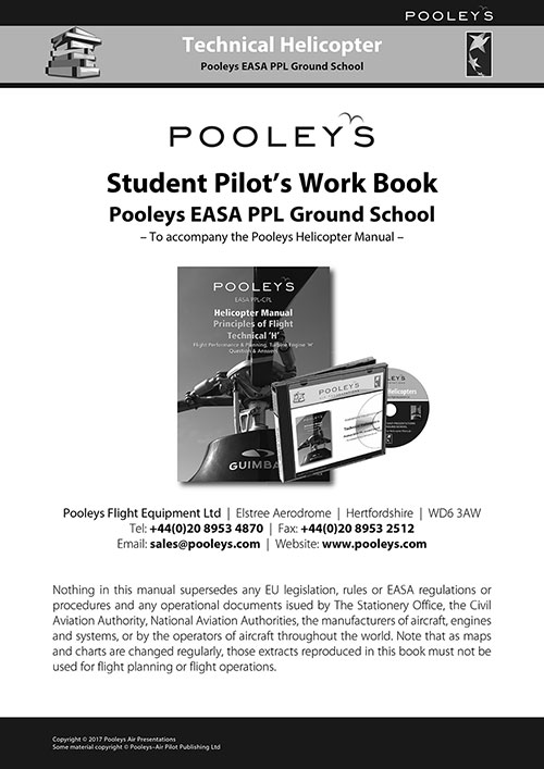 Pooleys Air Presentations – Technical Helicopter Student Pilot's Work Book (b/w, no text)Image Id:131829