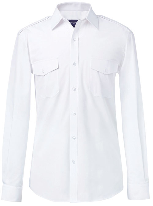 Slim Fit Long Sleeve Pilot Shirt - Brook TavernerImage Id:132554