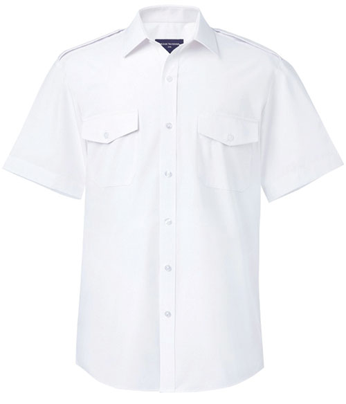 Slim Fit Short Sleeve Pilot ShirtImage Id:132569