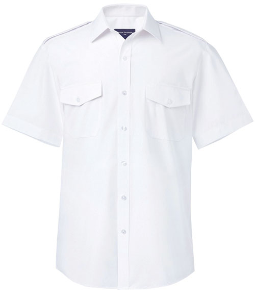 Image 1 of Slim Fit Short Sleeve Pilot Shirt - Brook Taverner