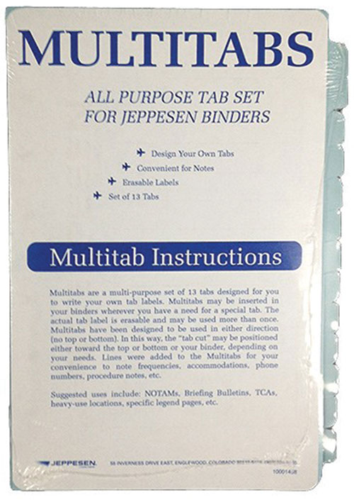 Multi tabs, all purpose tab set for Jeppesen Binders (set of 13)Image Id:133668