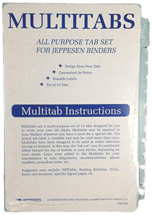 Image ofMulti tabs, all purpose tab set for Jeppesen Binders (set of 13)