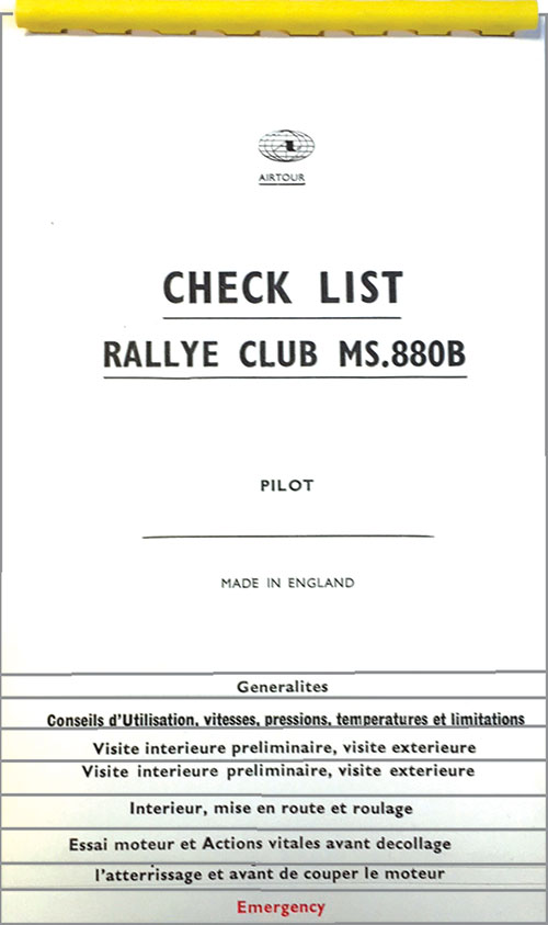 Image 0 of Rallye Club in French Checklist