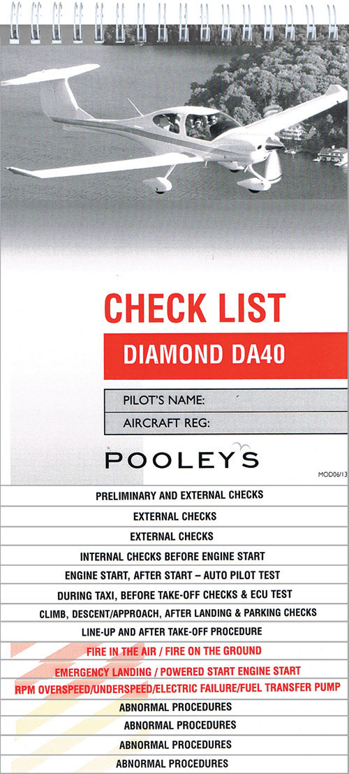 Image 0 of Diamond DA40 Checklist