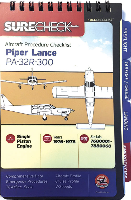Piper Lance Checklist