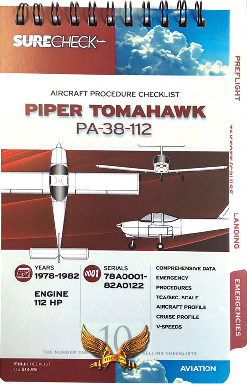 SURECHECK PIPER TOMAHAWK PA38 CHECKLIST
